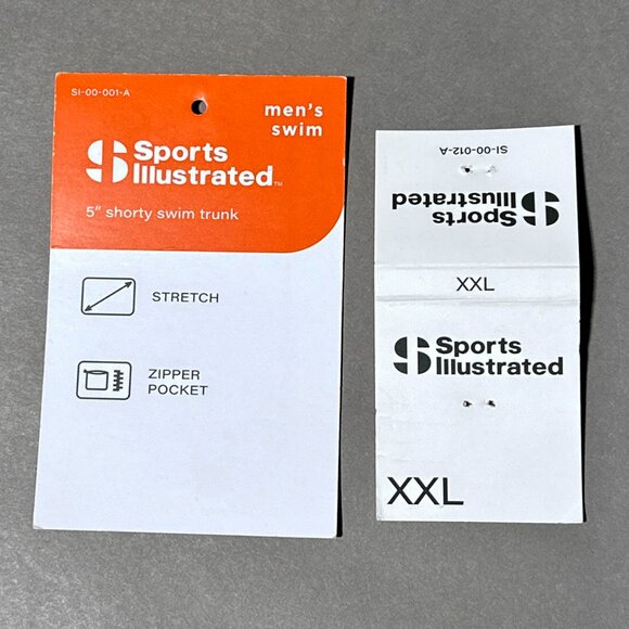 Sports Illustrated Red Stretch 5"‎ Shorty Swim Trunk Size XXL - Picture 14 of 14